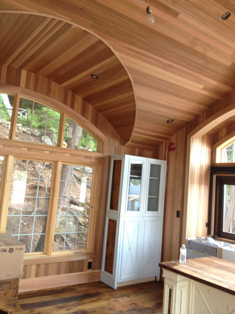 Log Cabins and Homes Mortise and tenon timber joinery detail in Timber Ridge log cabin construction