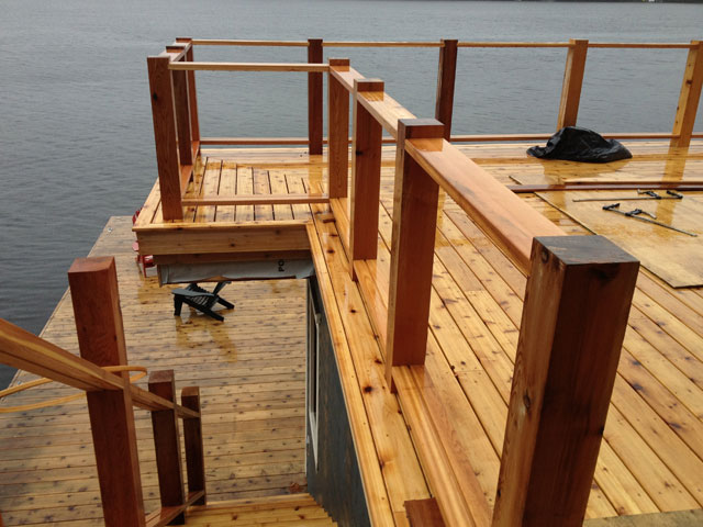 Log Cabins and Homes Beautiful lakeside log cabin with wraparound deck built in Orillia Ontario